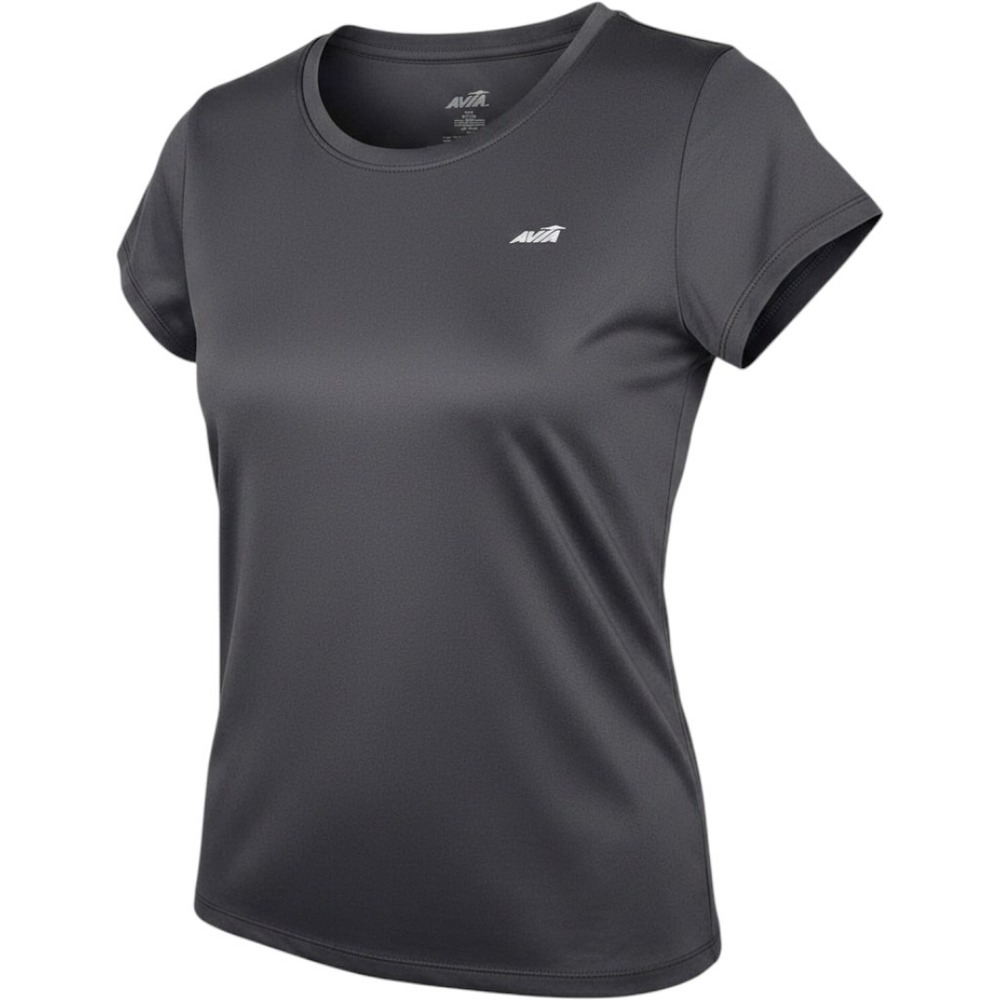 Avia Tee Shirt Women's Size M Black Short Sleeve Gym Top‎ Exercise Athletic Tee